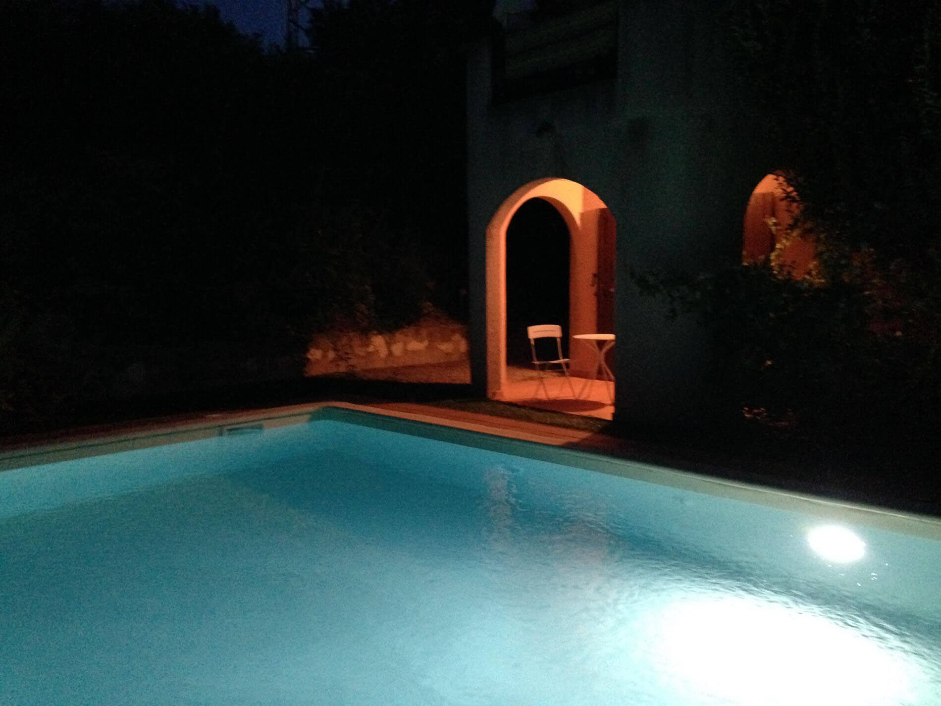 U Castellu Pool in Night